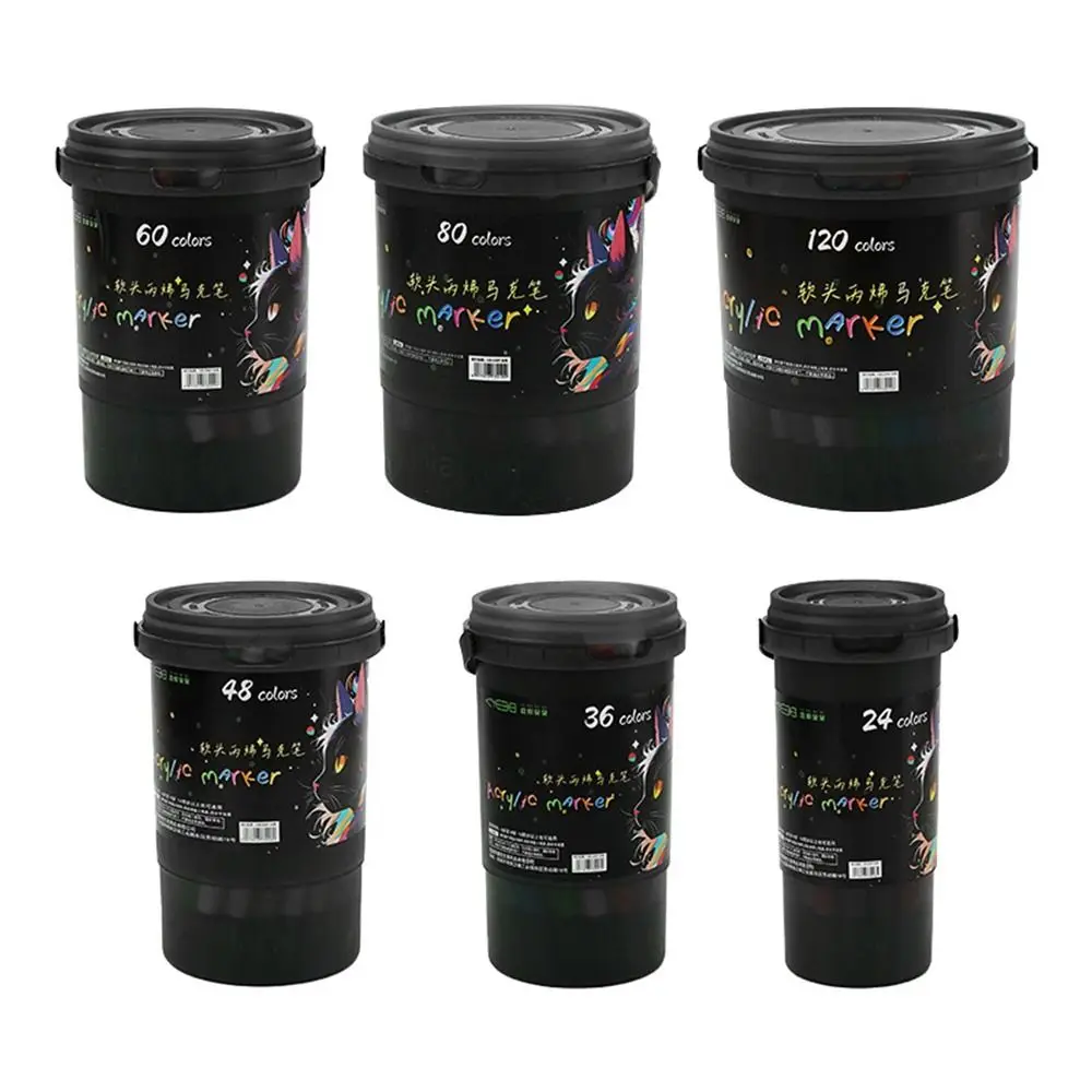 Soft Headed Acrylic Marker Pen Multiple Colors Acrylic Paint Watercolor Pen Non-toxic Watercolor Ink Soft Headed Marker