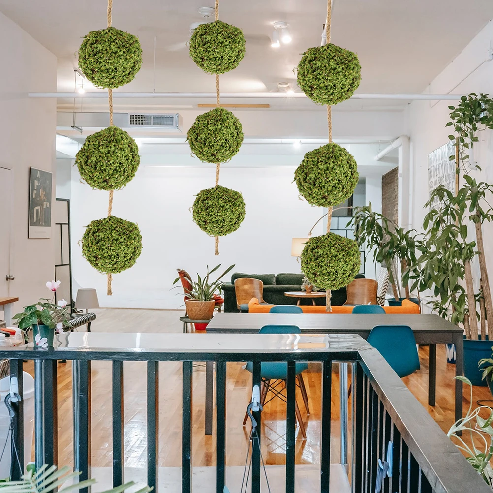 

2Pcs Artificial Balls 8cm Green Plant Decor Home Decorative balls Wedding Party Christmas Mall Hotel Indoor Outdoor