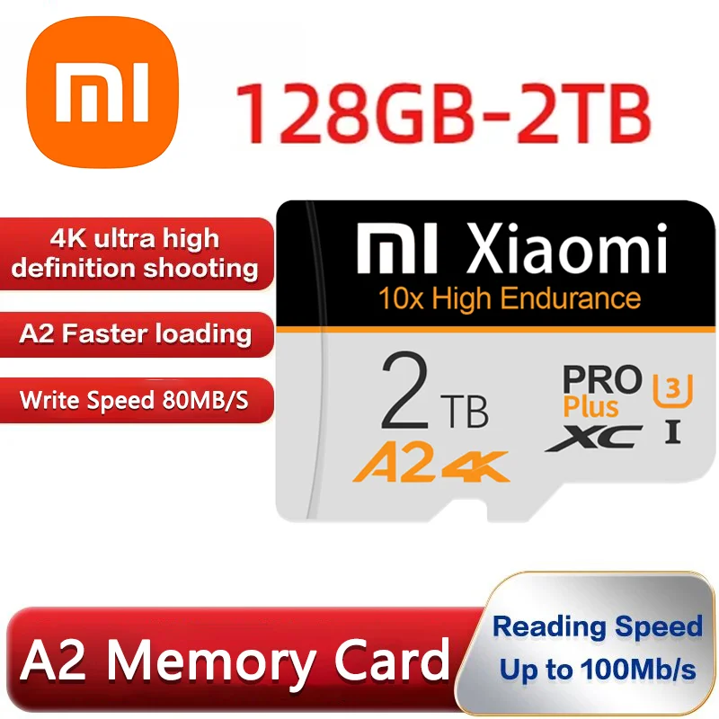 Xiaomi-Mini tarjeta de memoria Micro SDXC, Clase 10, 32GB, 64GB, 128GB, 256GB, U3, 4K, tarjeta Flash SD TF de velocidad Ultra alta para cámara y PC