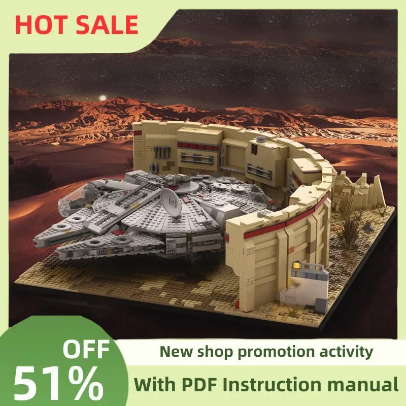 

New 2809Pcs Famous Star Battle Movie Moc75257 Falcon Spaceport Model Building Blocks Diy Creative Ideas Kids Toys Birthday Gifts