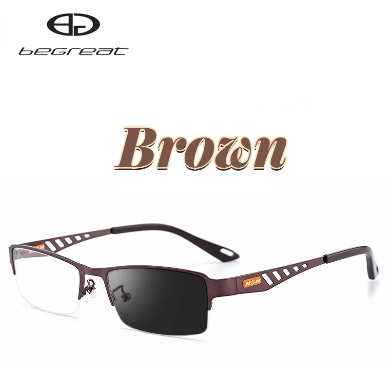 

BEGREAT Myopia Glasses Men and Women Half-frame Espejuelos Gafas De Lectura Mujer Glasses Women Eyeglass Discoloration