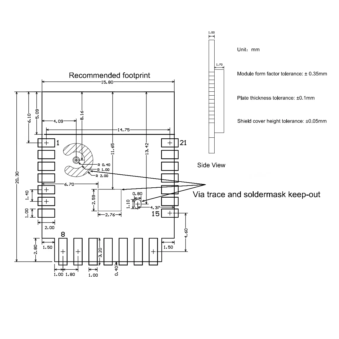 Tuya T2-U Module Low Power Embedded WiFi/Bluetooth Module Support AP/STA Connection, New Original