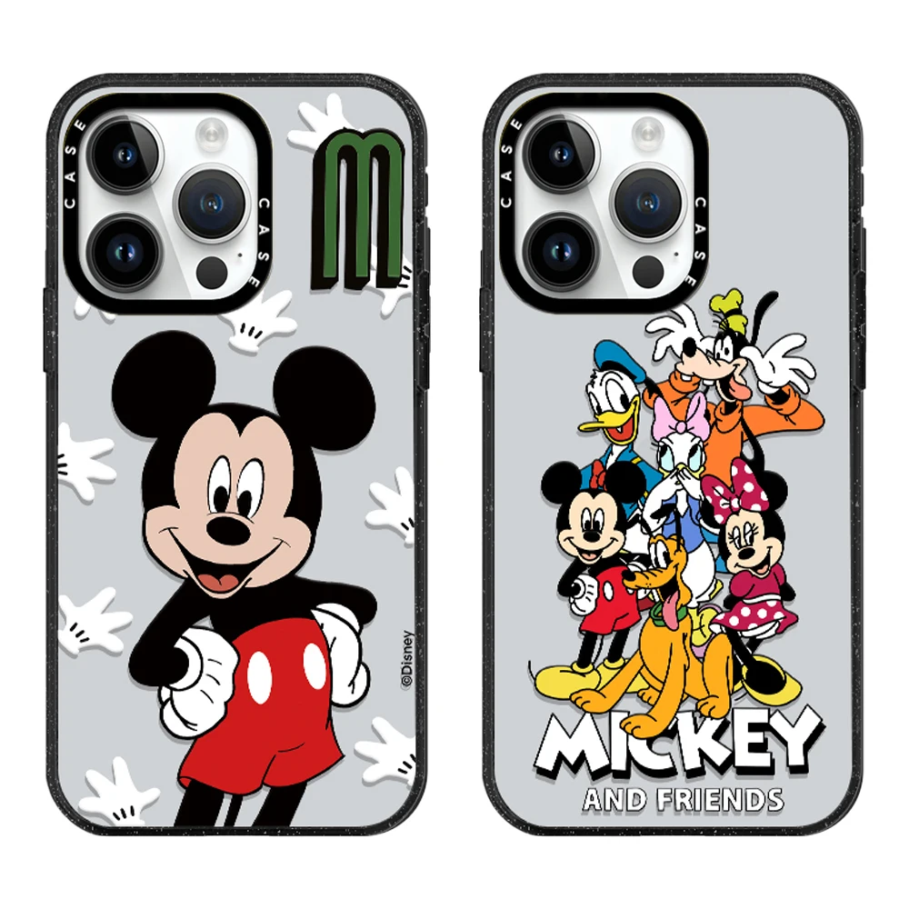 Cartoon Disney Mickey Minnie Mouse Daisy Duck Pluto Goofy Acrylic With MagSafe Phone Case For iPhone 16 15 14 13 12 11 Pro Max