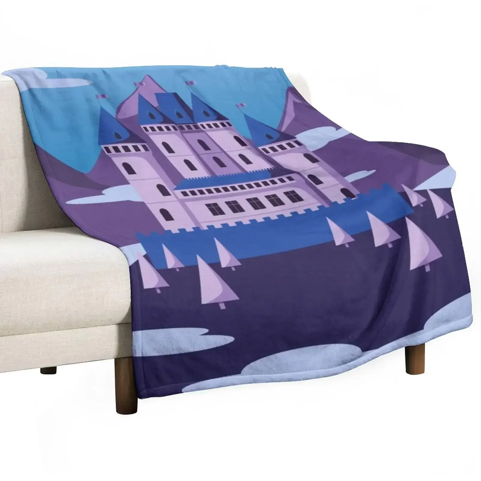 

castle in the forest Throw Blanket Bed Designers Luxury St blankets and throws Blankets