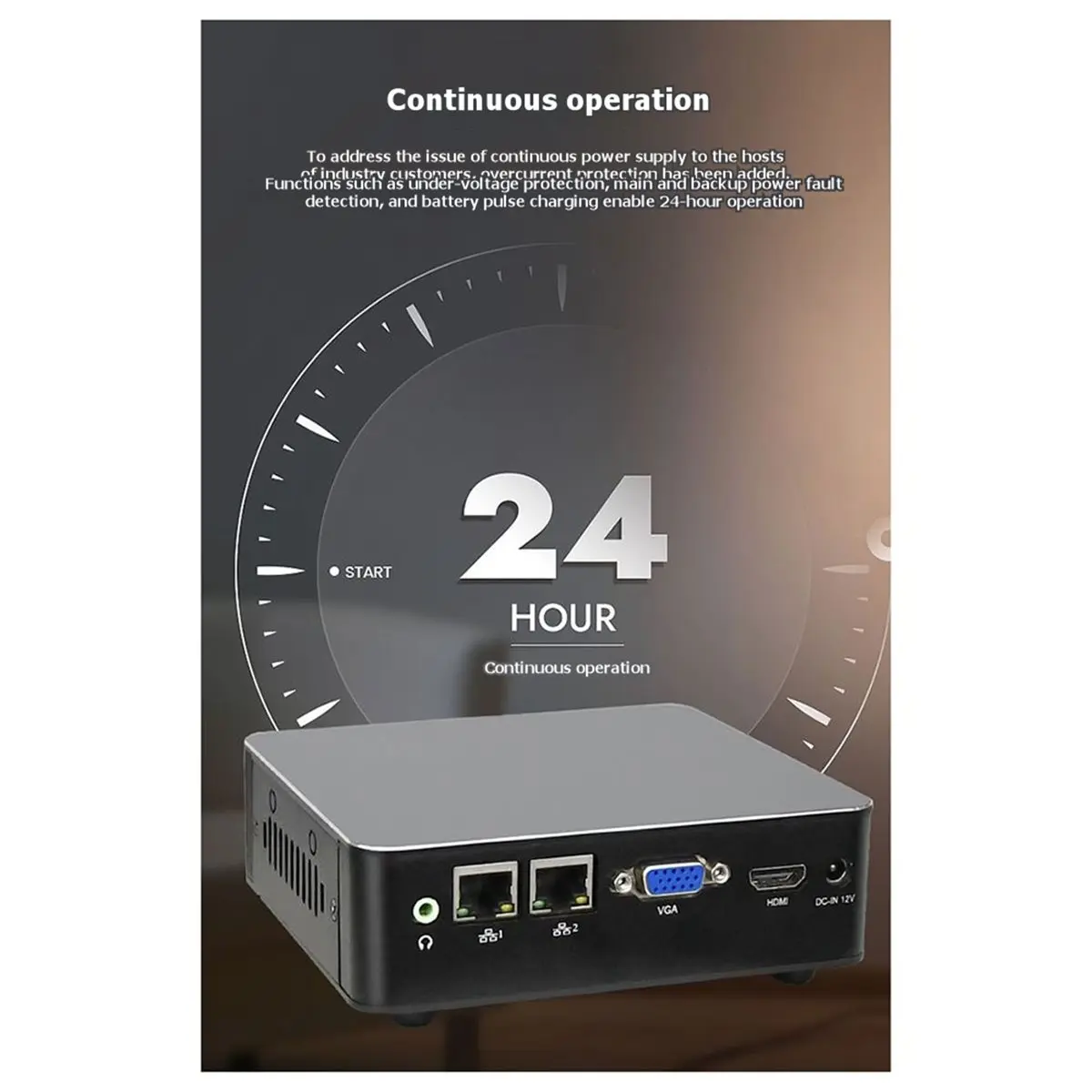 giftnew N97 팬리스 미니 PC 듀얼 코어 프로세서 DDR4 32GB 비디오 메모리 SSD/HDD 스토리지 가정 및 사무실용(EU 플러그) 썸네일 4