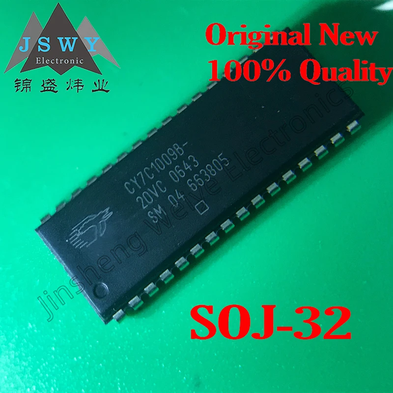(1/5 قطعة) CY7C1009B-20VC SOJ-32 CY7C1009B/512Kbit عالية السرعة ذاكرة الوصول العشوائي الثابتة/إلكترونيات الأسهم الأصلية الجديدة
