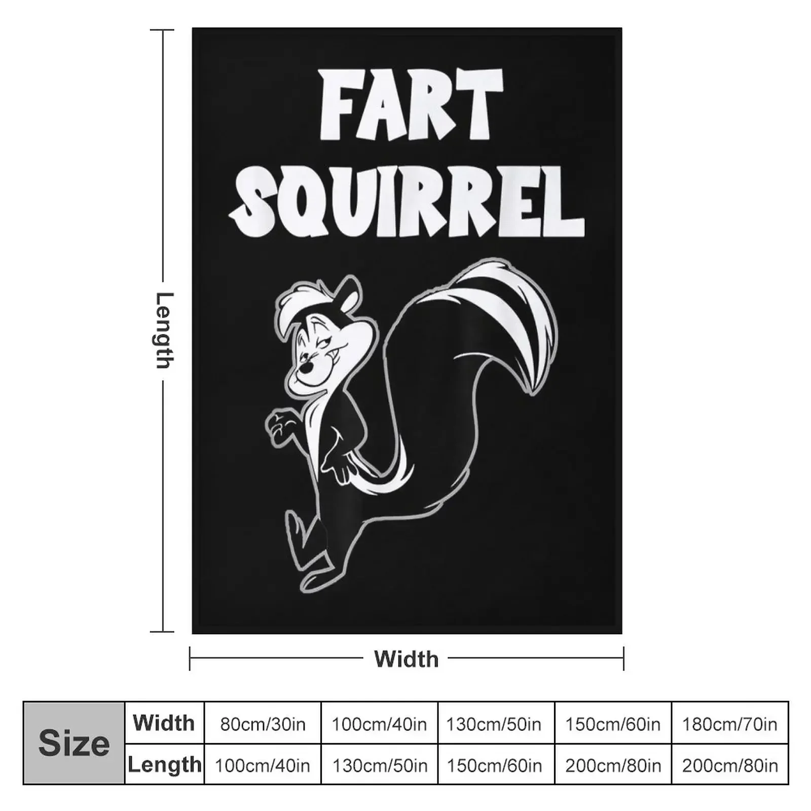 Skunk Fart squirrel funny joke Throw Blanket For Decorative Sofa Summer Beddings Blankets