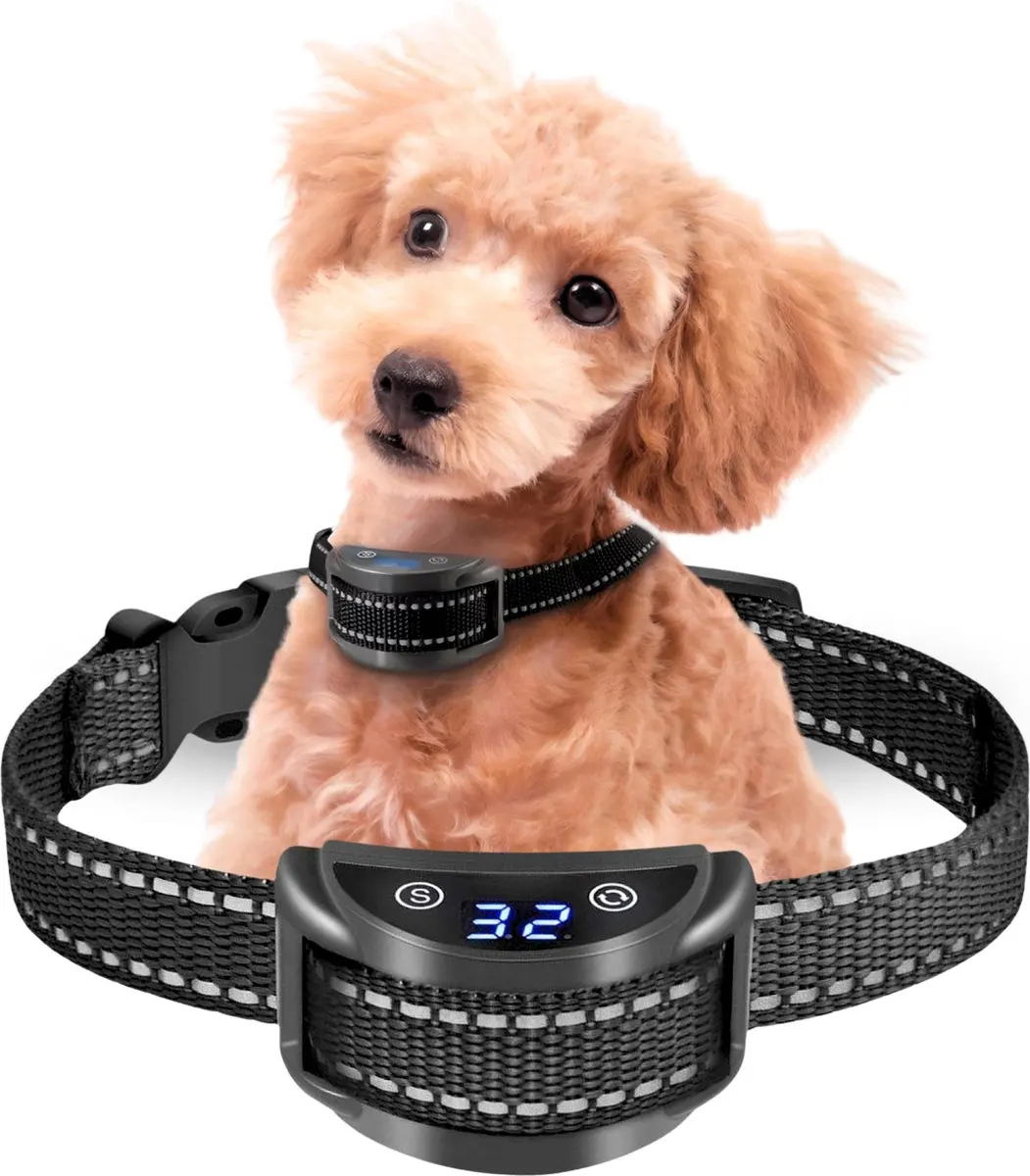 Anti Barking Collar Dogs No Bark Static Shock Collar Excessive Barking Control Indoor Dogs Long Standby Time Hot Selling Plastic