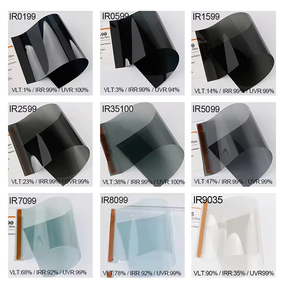 50x400cm High Rejection HIR100% IR100% Heat Resistant Privacy Protection Nano Ceramic Window Solar Film Tint Film For Car