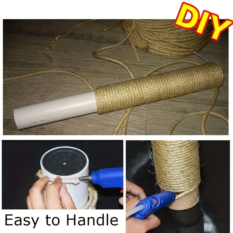 50m/164ft Natural Sisal Rope Cat Scratcher Rope Tree Scratching DIY Toy Paw Claw Furniture Protector Scratching Post