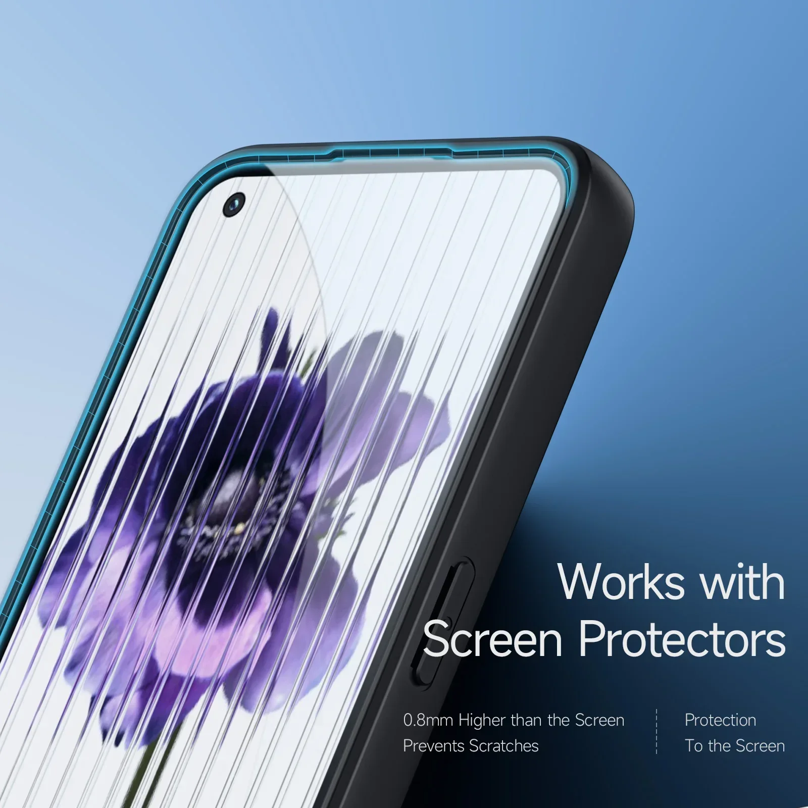 Mobile Phone Cover Case For Nothing Phone 2 Black Border Shockproof Cell Case For Nothing Phone2 Protection Cover Tempered Glass