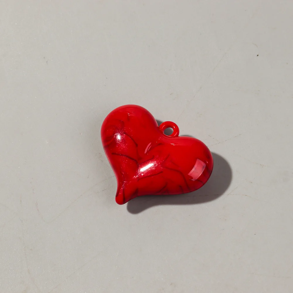 5pcs Handmade DIY Bead Findings & Components, Heart Shape