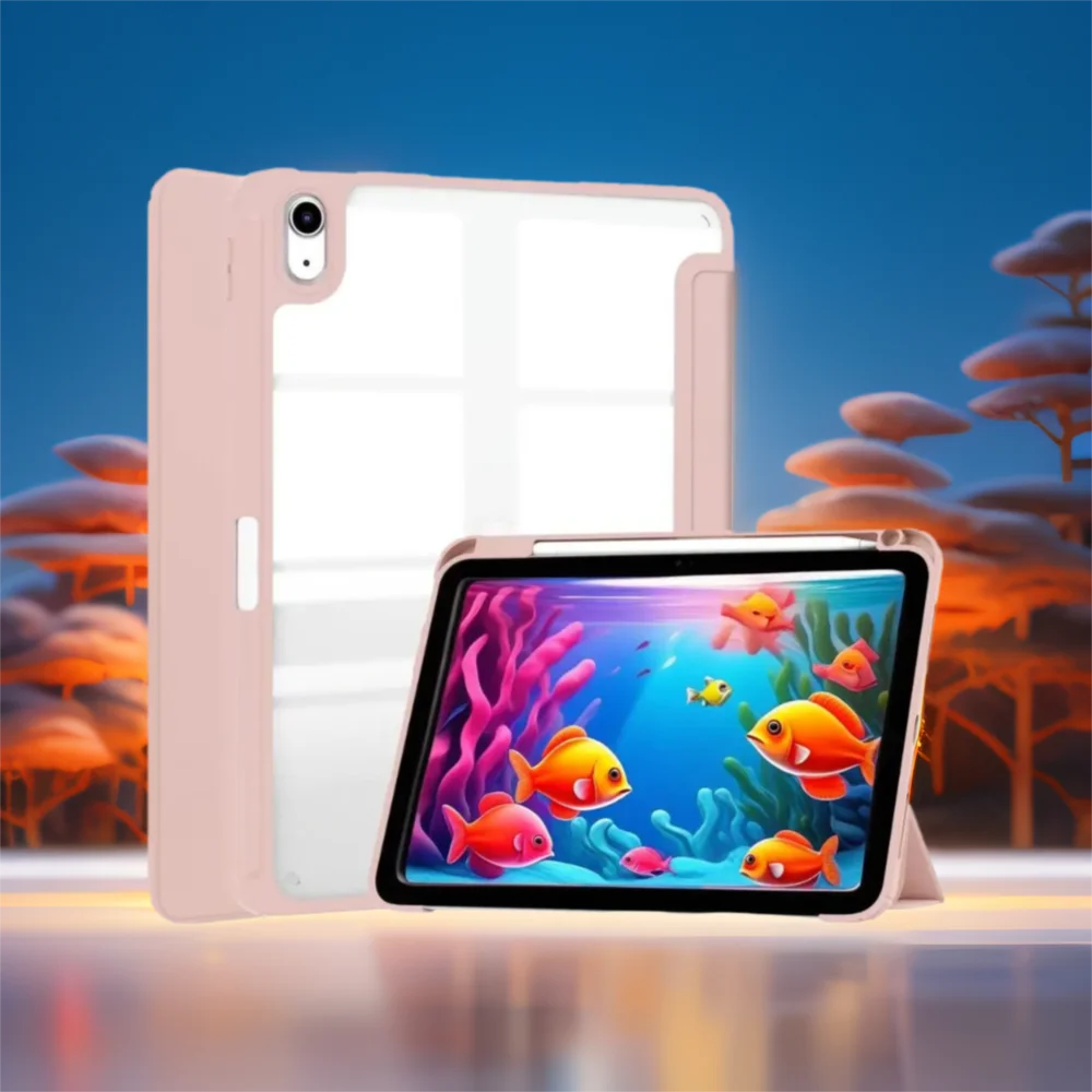 

Чехол для планшета для iPad 11 (2025) A3355 A3356 для iPad 10th 10 10.9 2022 A2696 A2777, прозрачный чехол с местоположением ручки