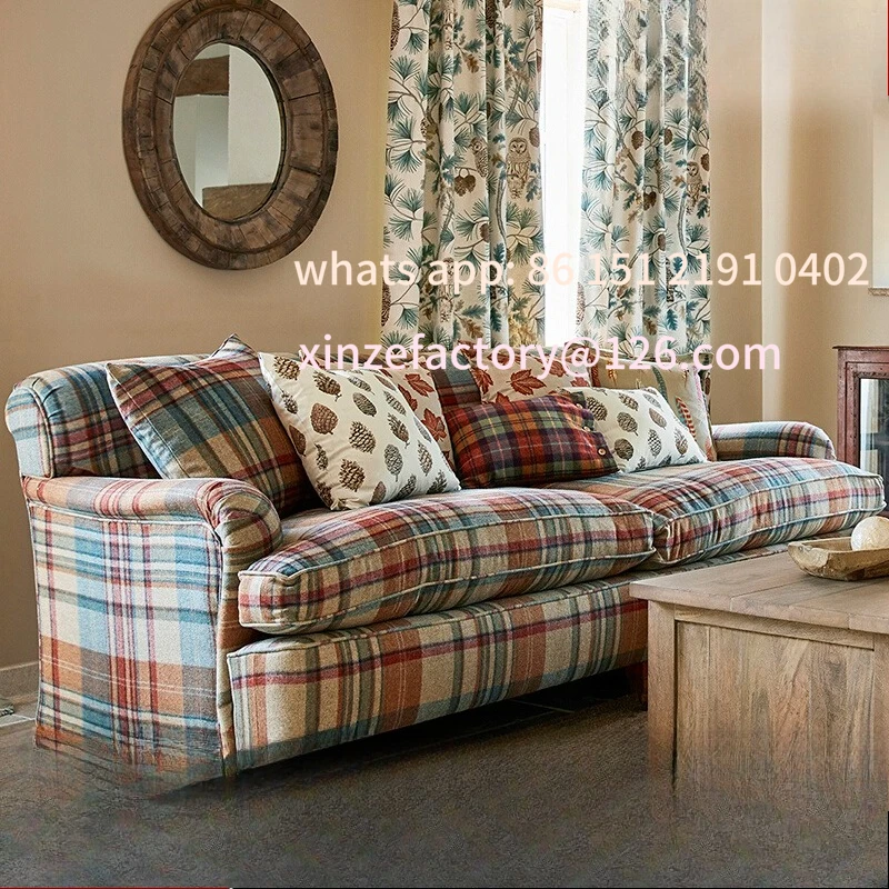 أرائك غرفة قابلة للتخصيص بثلاثة مقاعد أريكة كرسي كسول اسكندنافية حديثة منتفخة لهجة لينة Divani Per Soggiorno Furn #4