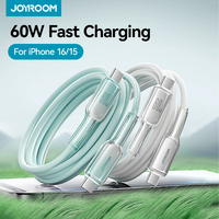 Joyroom PD 60W Fast Charger Cable for iPhone 16 15 Pro Max USB C To Type C Cable USB-C Cord for Macbook Samsung iPad pro Android