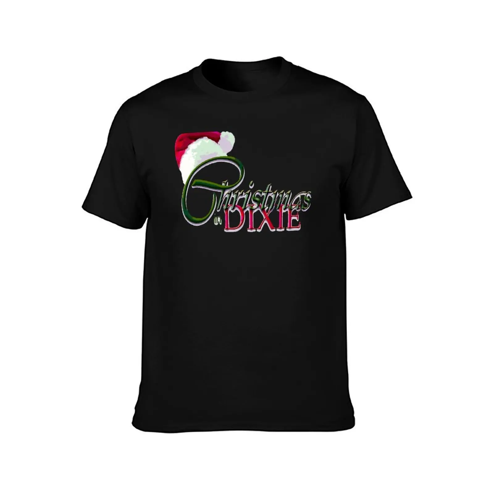 christmas in dixie shirt T-Shirt, Summer Casual Cotton Tee, Oversized Streetwear Tops, Vintage Graphic Print, Unisex Men Women