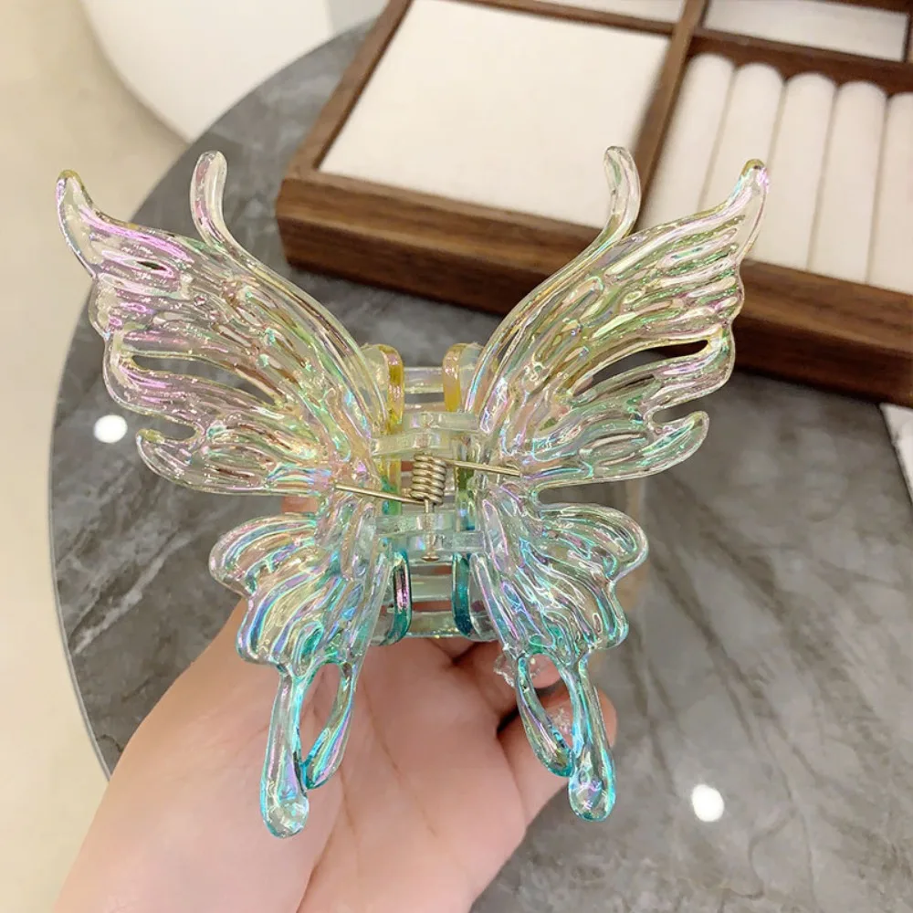 Colorful Liquid Butterfly Hair Claw Claw Clip Headwear Butterfly Crab Clip Hair Accessories Headdress Large Shark Clip Women