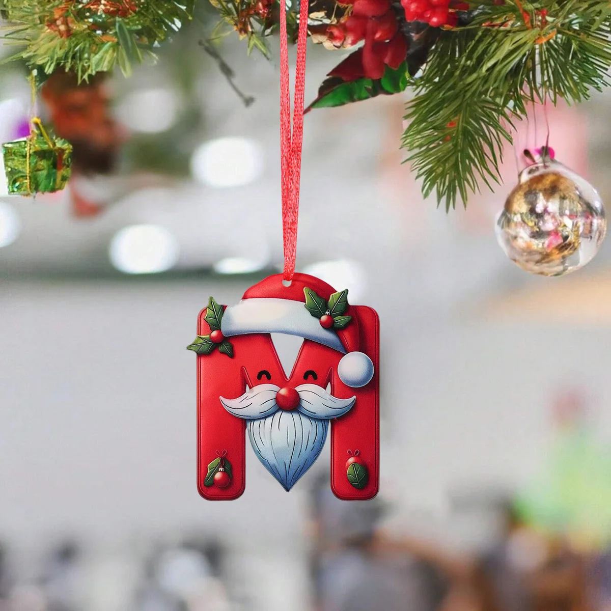 Christmas Santa Claus Letter Pendant Christmas Decor For Home 2024 Xmas Tree Hanging Favor Navidad Natal Noel New Year Gift 2025