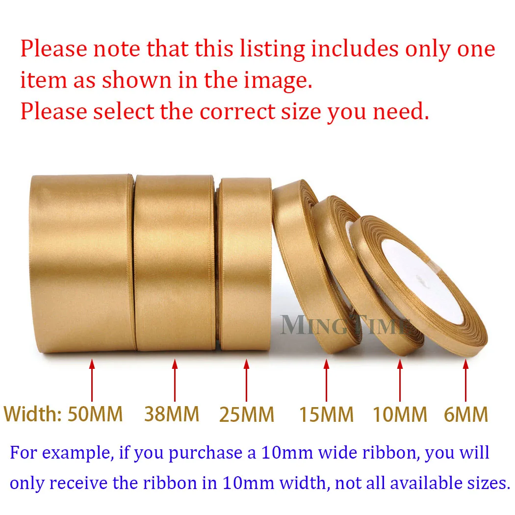Satin Ribbon 25yards 6mm 10mm 15mm 25mm 38mm 50mm Sash Gift Bow Handmade DIY Craft Wedding Party Supply Decoration