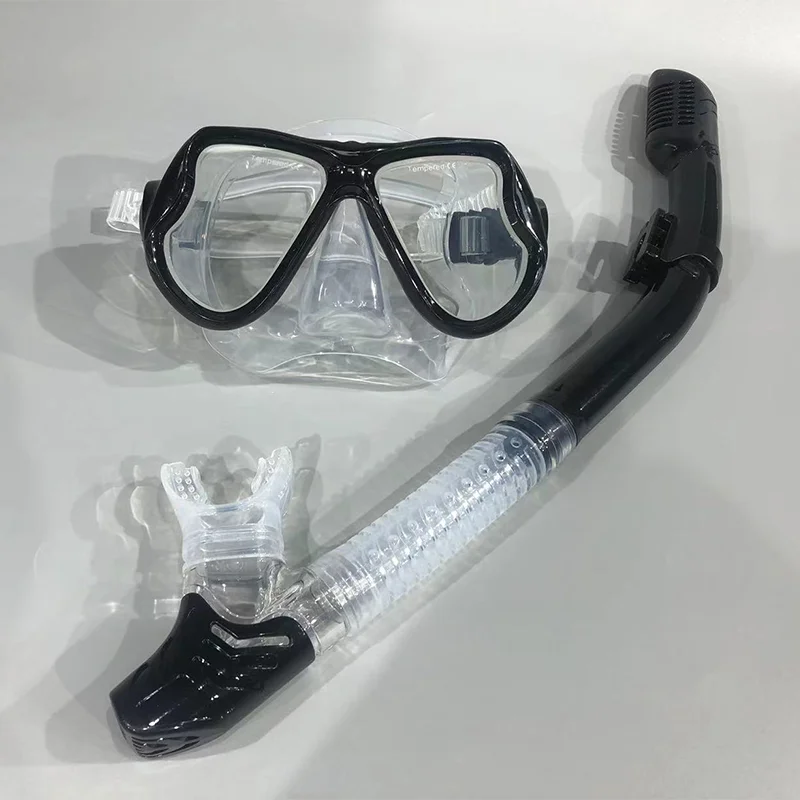 Tauchmasken für Erwachsene, Schnorchel-Atemschlauch-Set, Brille für Damen und Herren, rutschfeste Schnallenmasken – Detail 4