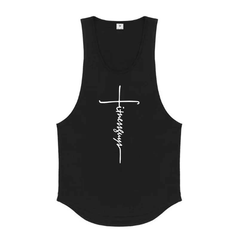 

Летние хлопковые дышащие футболки для бега, спортивные майки без рукавов для тренажерного зала, бодибилдинга, фитнеса, майки, топы, мужская повседневная одежда