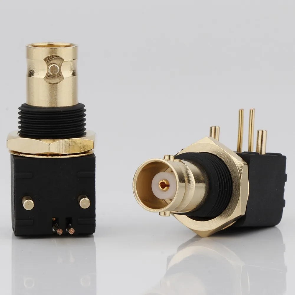 Preffair Right Angle Gold-Plated RCA Seat Turntable DAC Decoder Digital Coaxial Input and Output PCB Soldering Plate Socket Plug