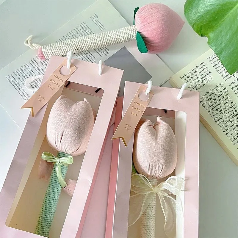 Pastel Handcraft Tulip Moxa Herb Massage Hammer Lightweight Meridian Tap Tool Perfect Birthday Surprise Gift For Ladies