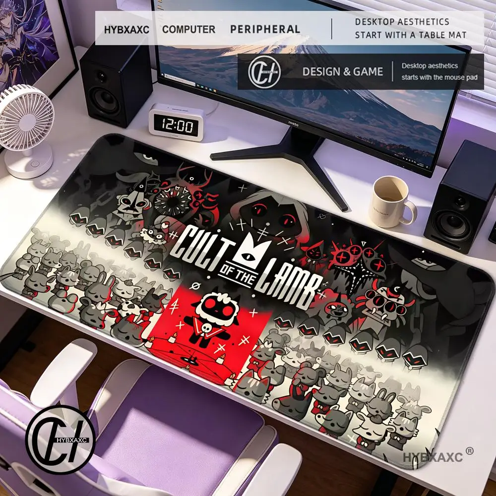 

HYBXAXC Game W-eird Cult of the L-amb Mouse Pad Mousepad Large Gaming LockEdge Thickened PC Table DeskMat
