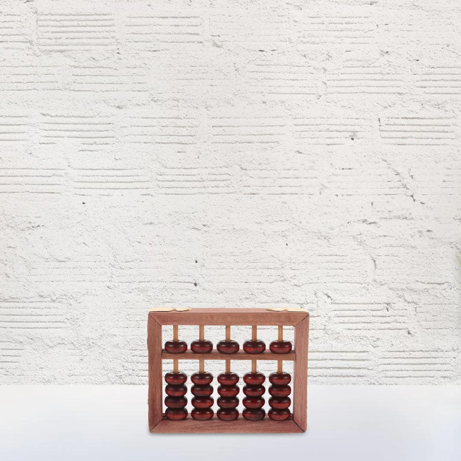 Ábaco de madera de estilo Vintage, herramienta de aprendizaje de matemáticas con cuentas de 5 columnas para niños, marco de conteo preescolar, desarrollo del cerebro, 1 Uds.