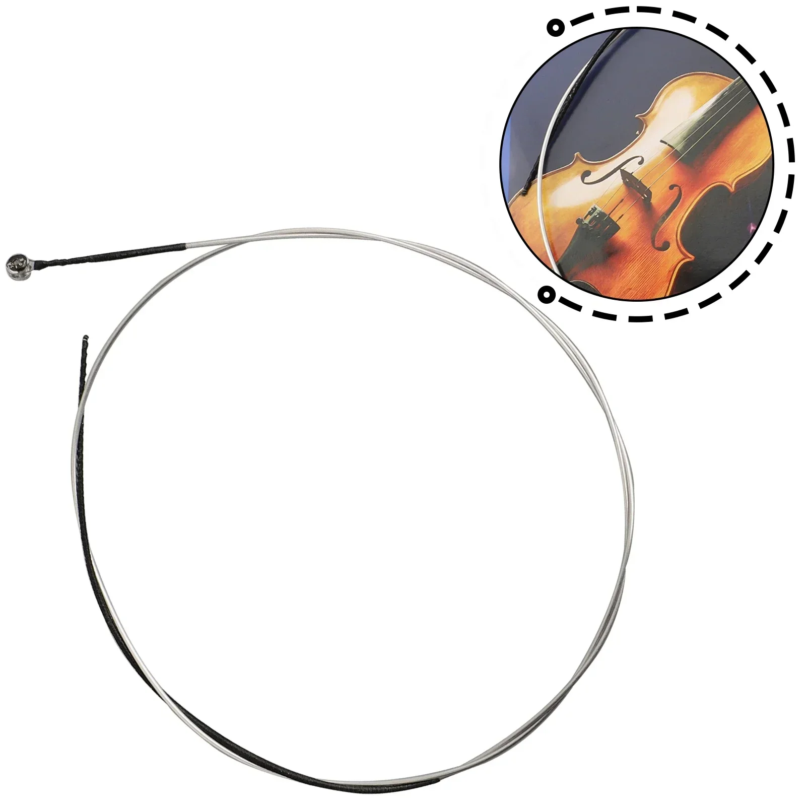 1pair Violin Single String Violin Silver Wound E A D G Single Strings Replacement For 1/2 1/4 1/8 3/4 & 4/4 Violins Accessories