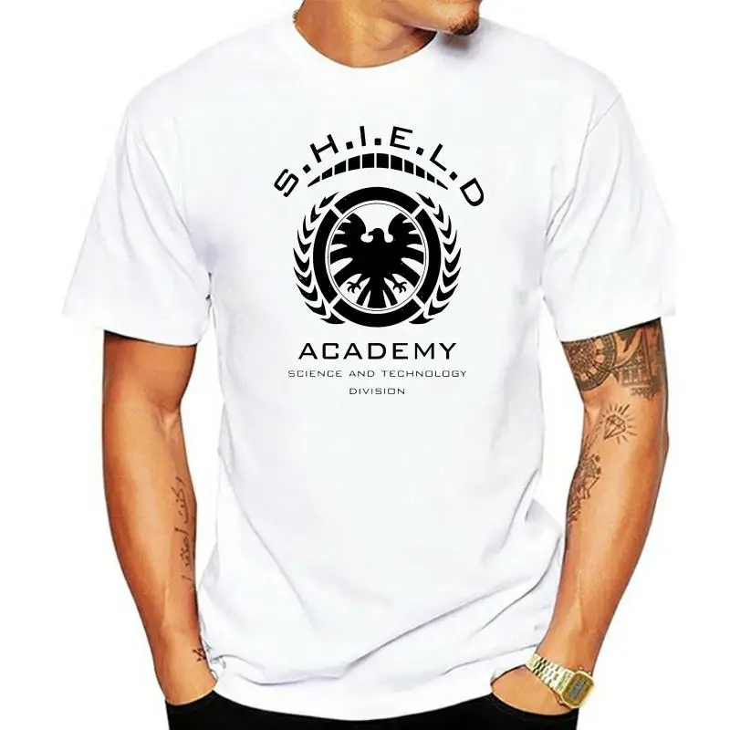 Shield Academy T Shirt Men Women TEE Shirt Cool Casual Cotton 100% Cotton T-shirt