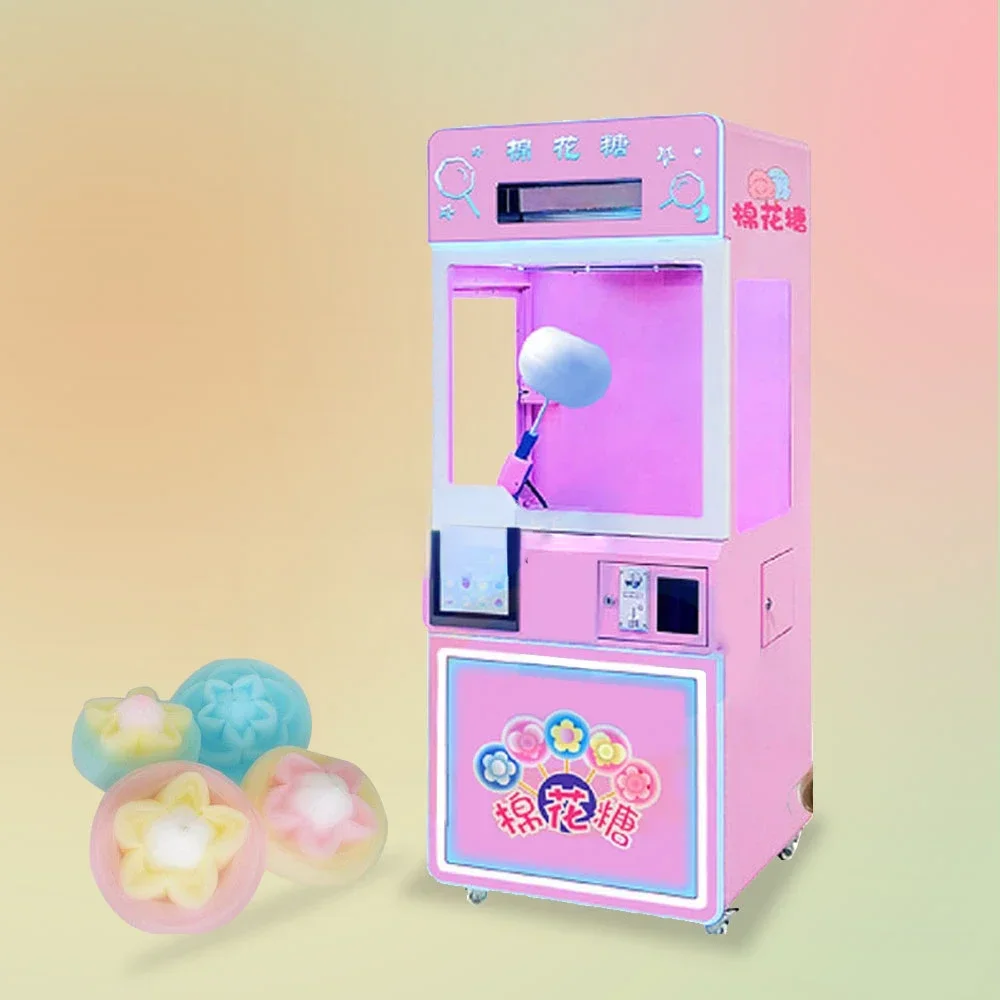Hot salesElectric Flower Cotton Candy Floss Machine Sticks Mini Automatic Vending Machine For Cotton Candy With Spare Parts