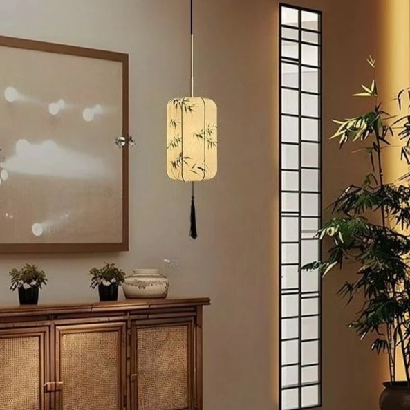 

Song Dynasty aesthetics chandelier medieval Chinese style dining room bedroom tea room zen log new model lamps for living room