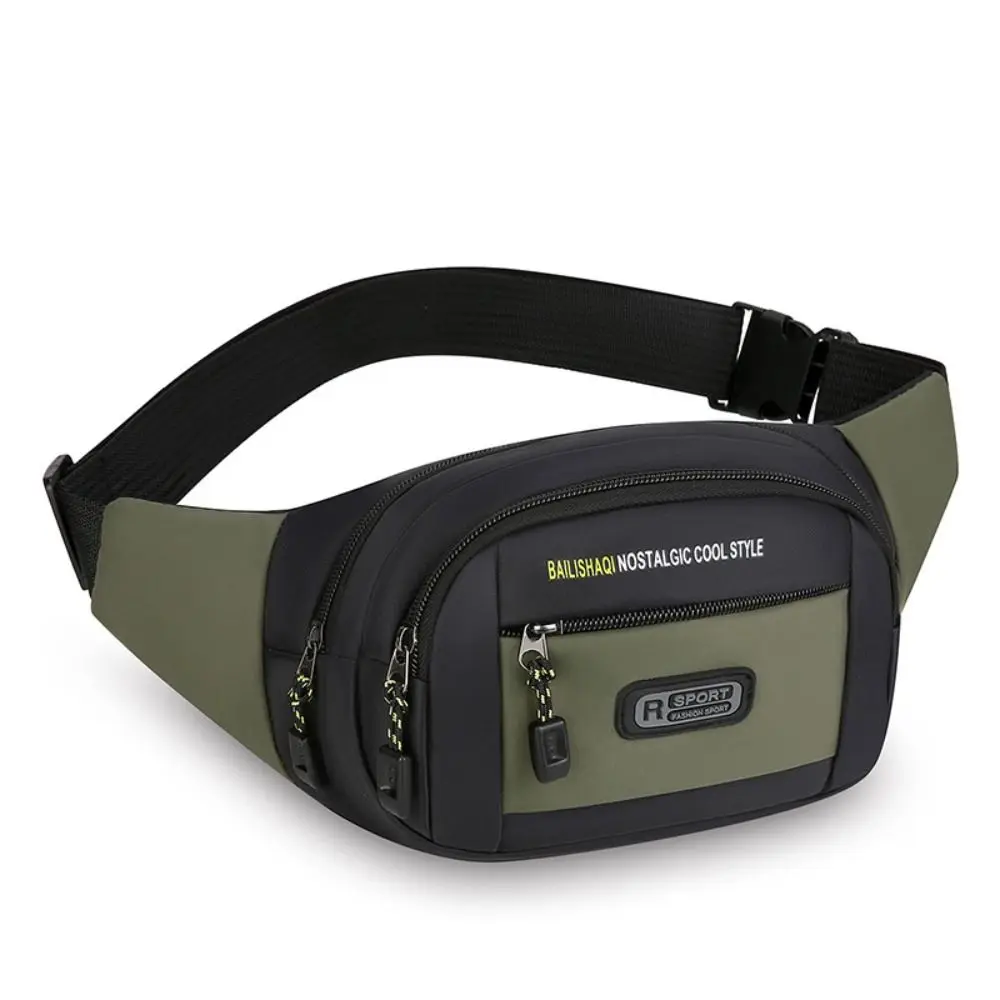 New Oxford Men Waist Bag Large Capacity Anti-theft Sports Mobile Phone Bag Multi-layer Business Cashier Wallet Chest Bag