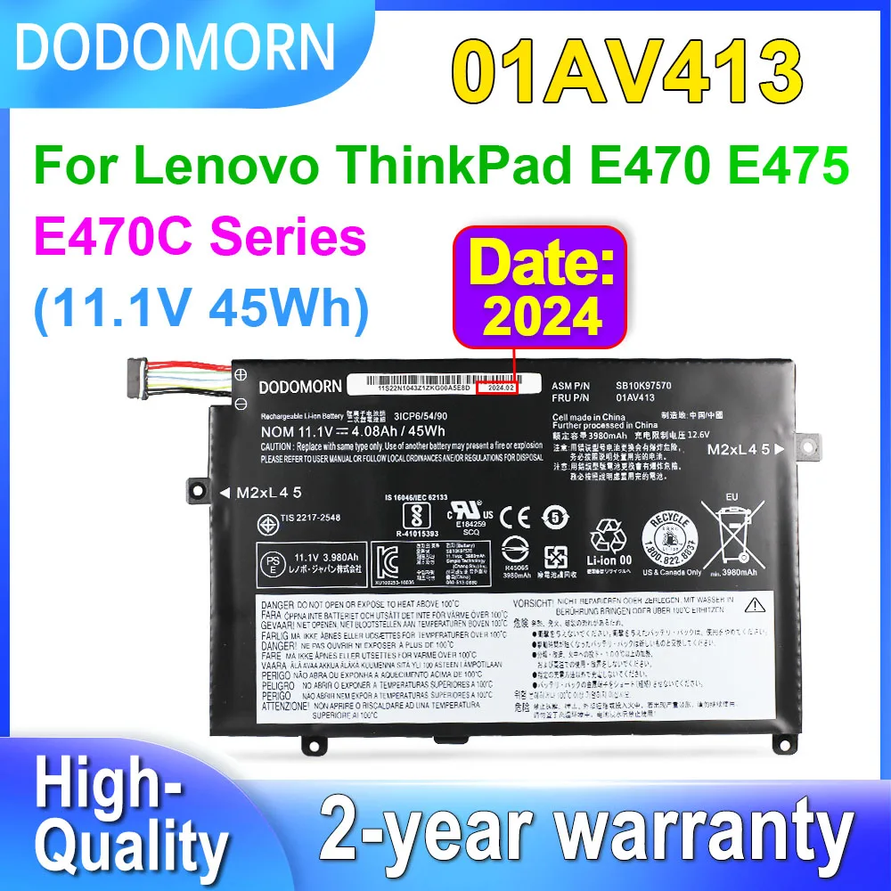 DODOMORN 01AV413 لينوفو ثينك باد E470 E470C E475 سلسلة بطارية لاب توب 01AV411 01AV412 SB10K97568 SB10K97569 SB10K97570