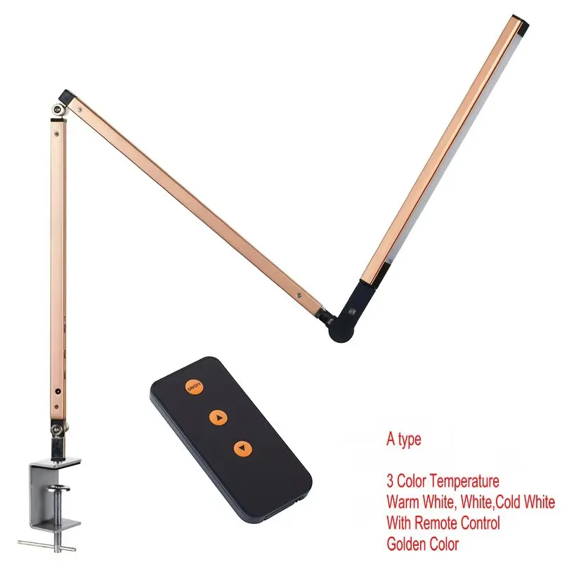 Artpad Minimalist Desk Lamp 8W Clamp Long Arm Adjustable LED Modern Table Lamp with 3-Level Dimming for Office Reading