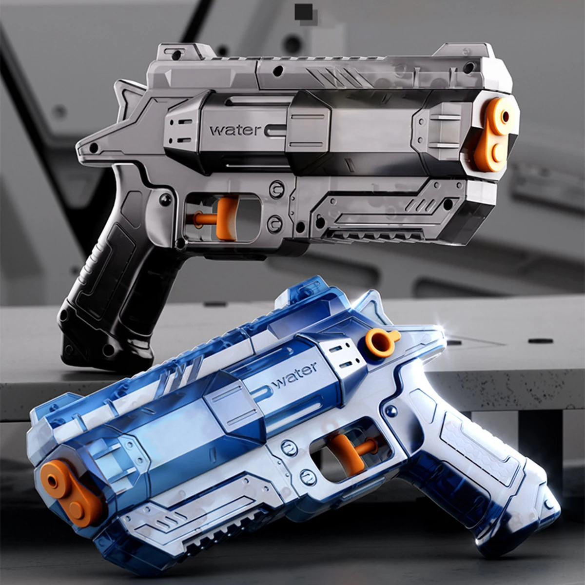 新しい水鉄砲手動プッシュタイプ長距離連続水鉄砲子供の夏のビーチプール屋外戦闘ゲーム水スプレーガンのおもちゃ