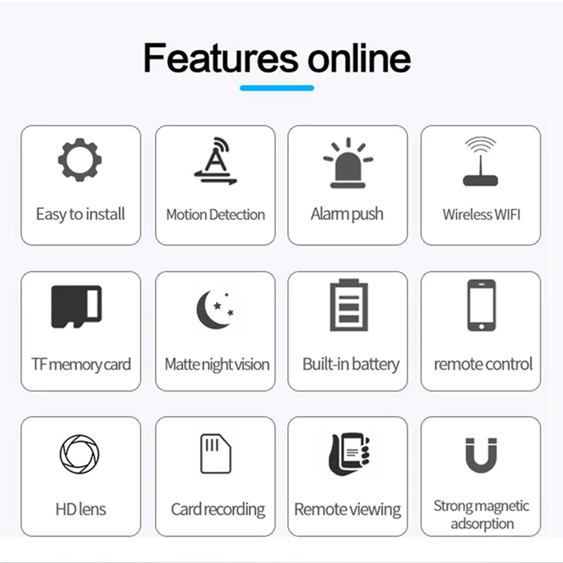 W18 Wifi Mini Camera HD 1080P Home Wireless Security Camera IP Camcorders Video Recording Motion Camera Without Memory Card - Image 6