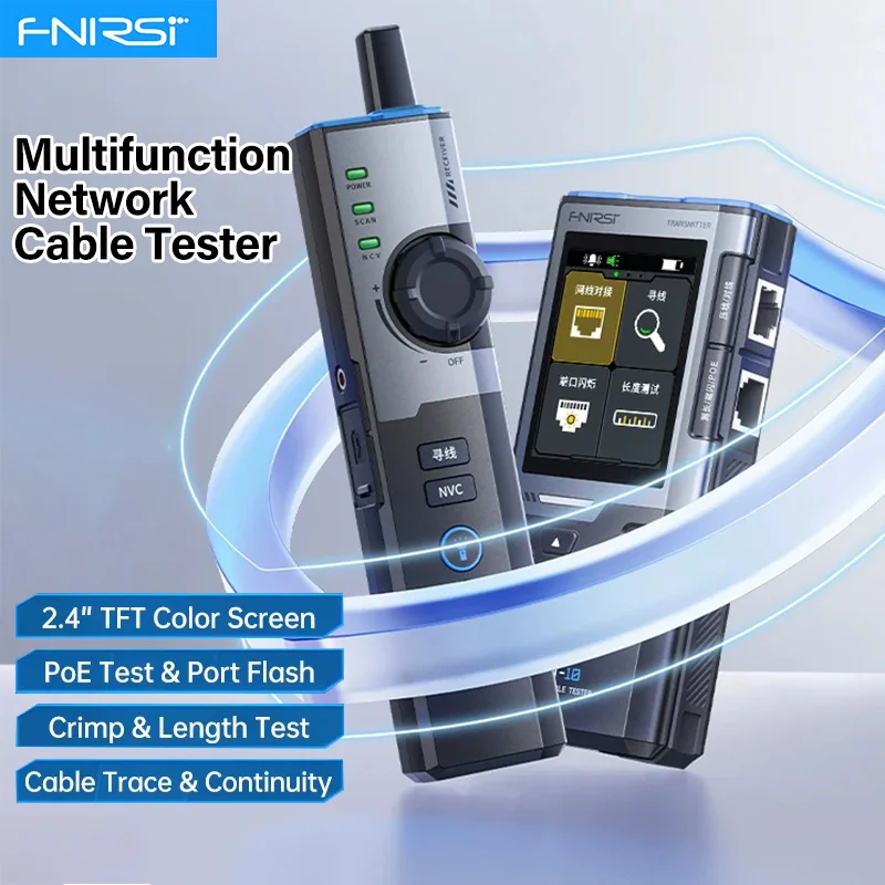 FNIRSI LPM 10A Wire Tracker Network Cable Tester Anti Interference Cable Pairing Check Length Measurement