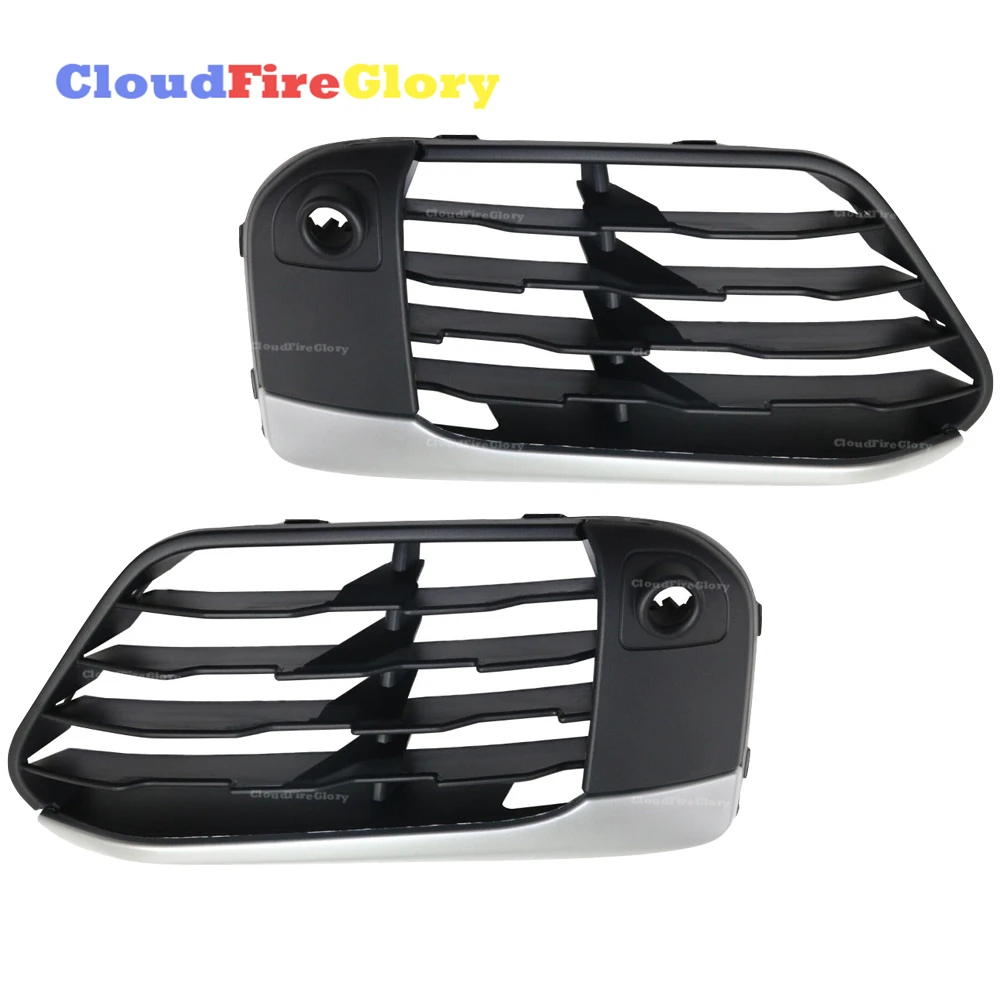 

CloudFireGlory For BMW F48 X1 2016-2019 Pair Front Left Right Side Bumper Outside Grille Plastic 51117453987 51117453988