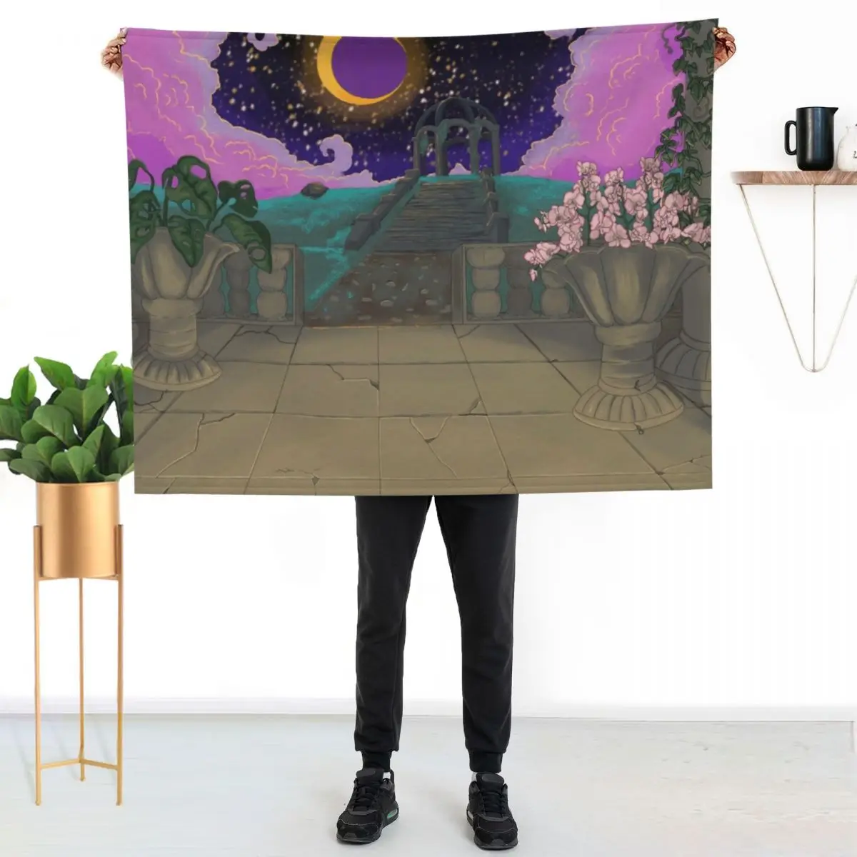 

Garden under the stars Throw Blanket Decorative Soft Throw Blanket for Couch Sofa