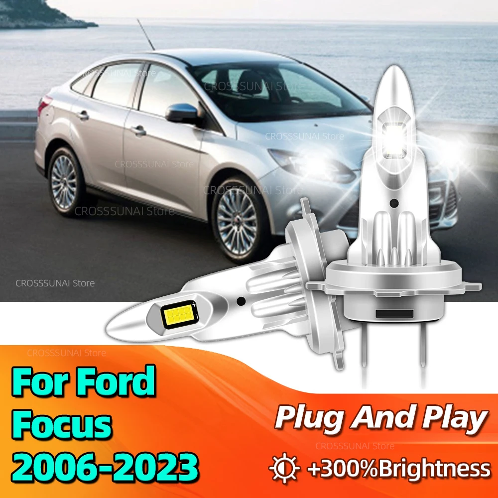 2pcs Led Lights 30000LM Canbus CSP Headligh Car Lamp Plug & Play For Ford Focus 2006 2007 2008 2009 2010 2011 2012 2013-2023