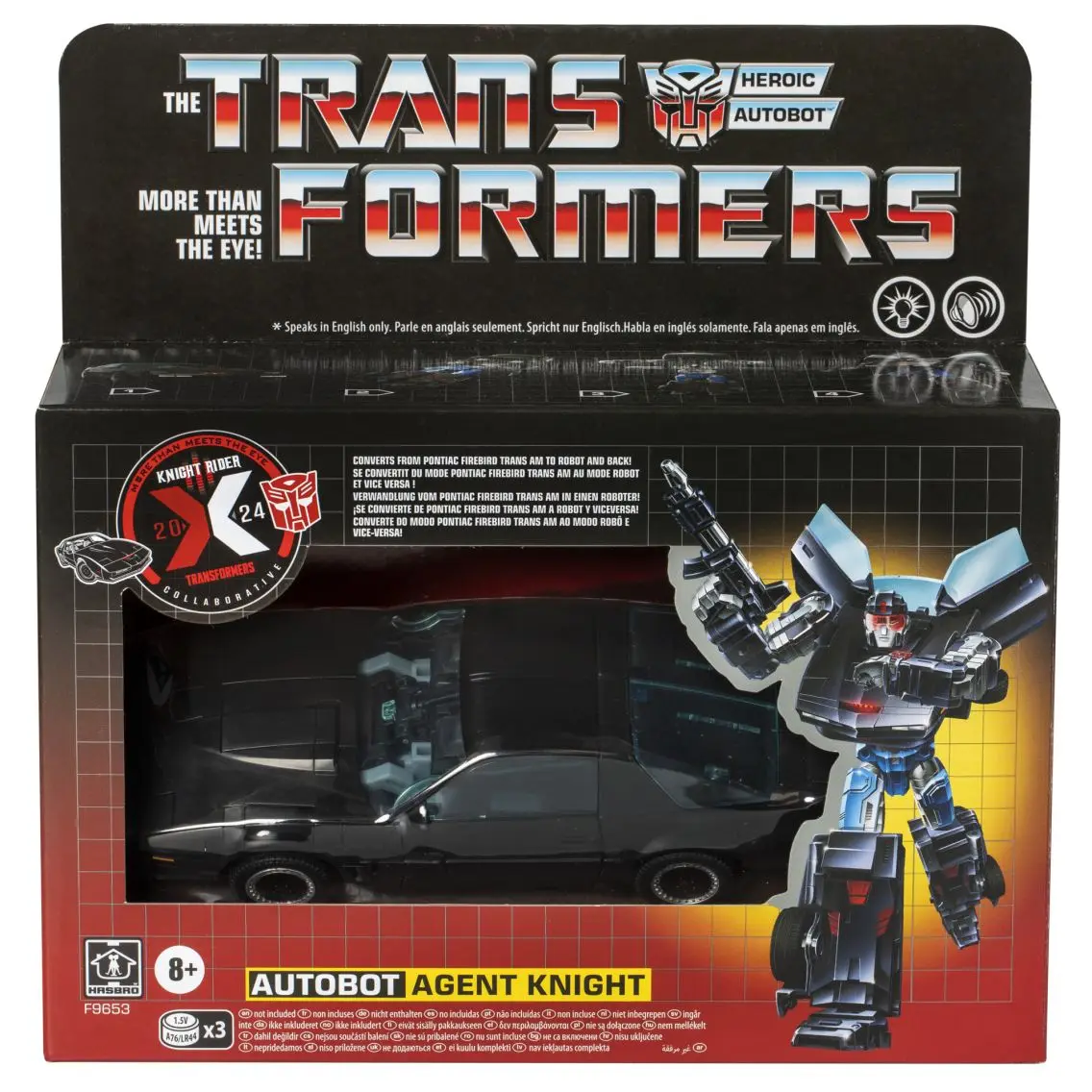 [in-stock] Hasbro Transformers Collaborative: Knight Rider X Transformers Autobot Agent Knight Model Toy Anime Action Figures