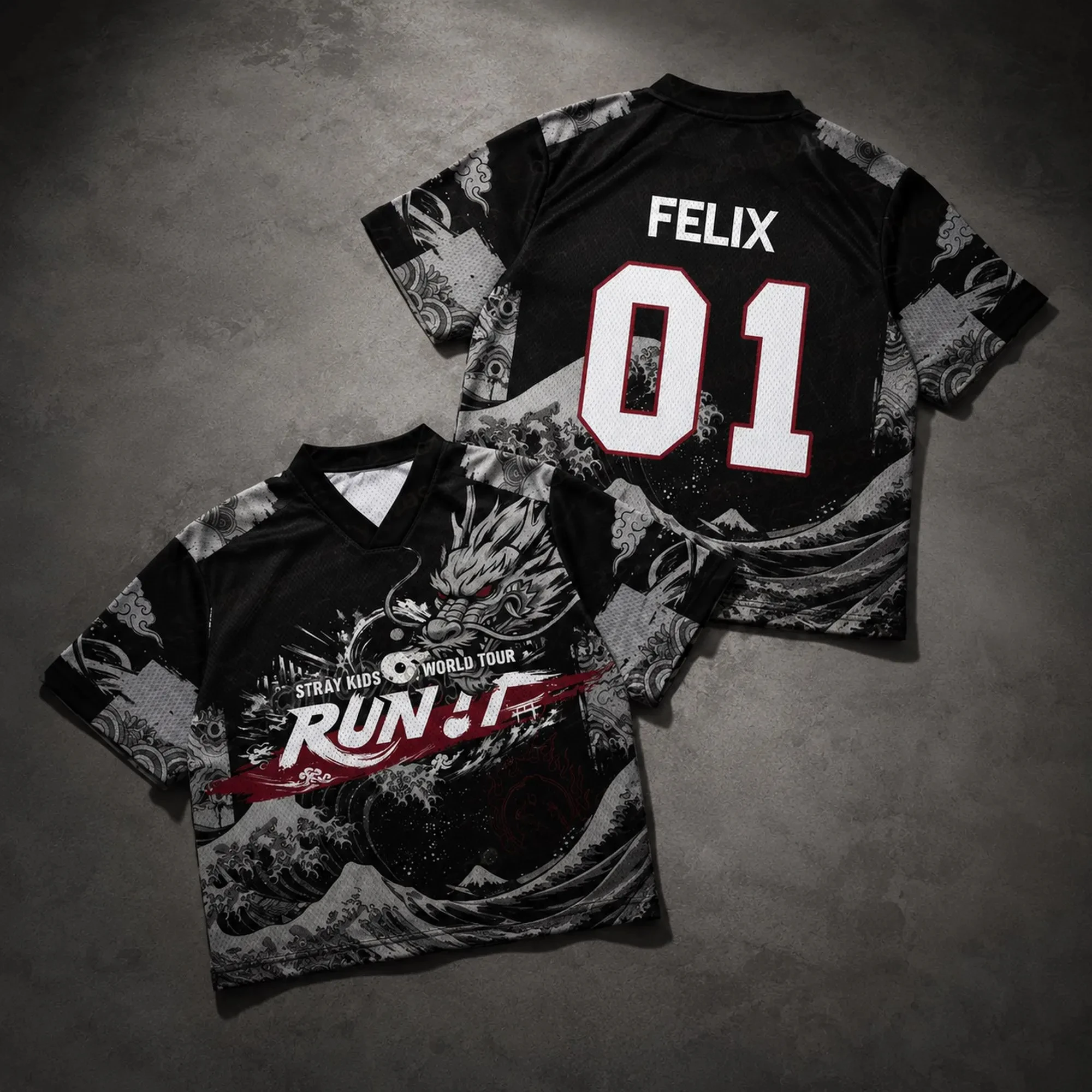 2026 New Kpop Stray Run It World Tour Jersey T-shirt Men Women Summer Sport T-shirt Breathable Quick Drying Fan Family Kids Tees