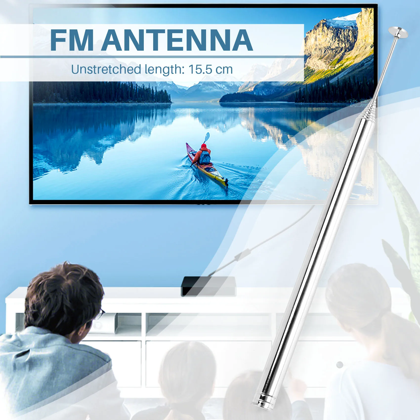 115 cm 10 section telescopic antenna FM AM radio