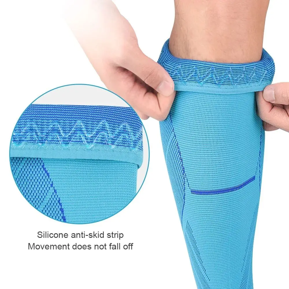 High Quality Nylon Compression Calf Sleeve Black Pink Blue Soft Compression Stockings Leg Socks Unisex
