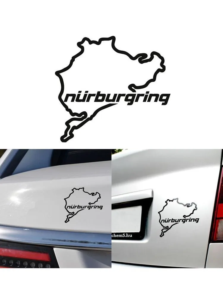 Autocollants de fenêtre créatifs pour voitures, style de voiture, course sur route, Nurburgring, mode