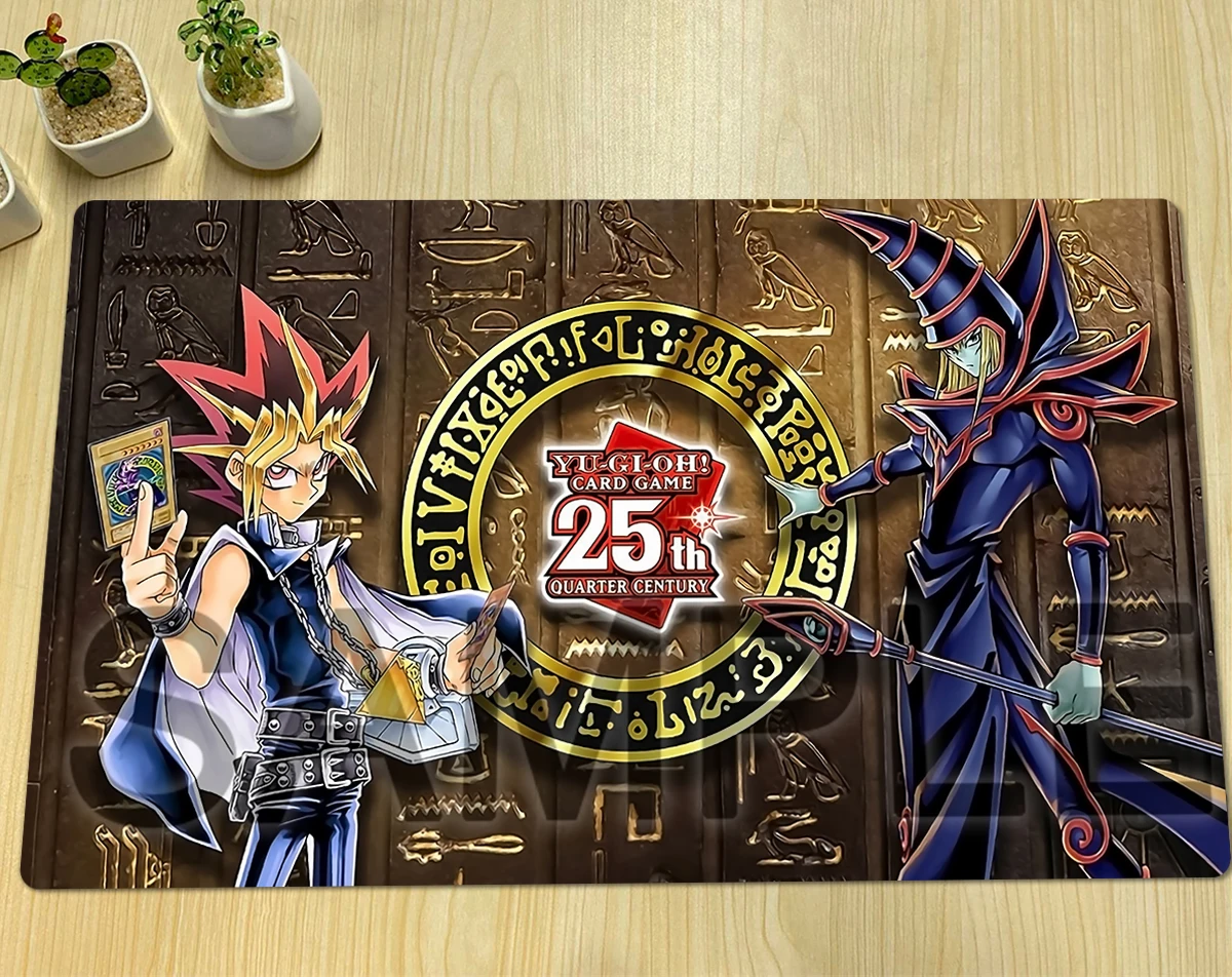 YuGiOh 25th Anniversary Playmat TCG CCG Mat Board Game Duel Pad Trading Card Game Mat Anime Rubber Mousepad Free Bag 600x350x2mm