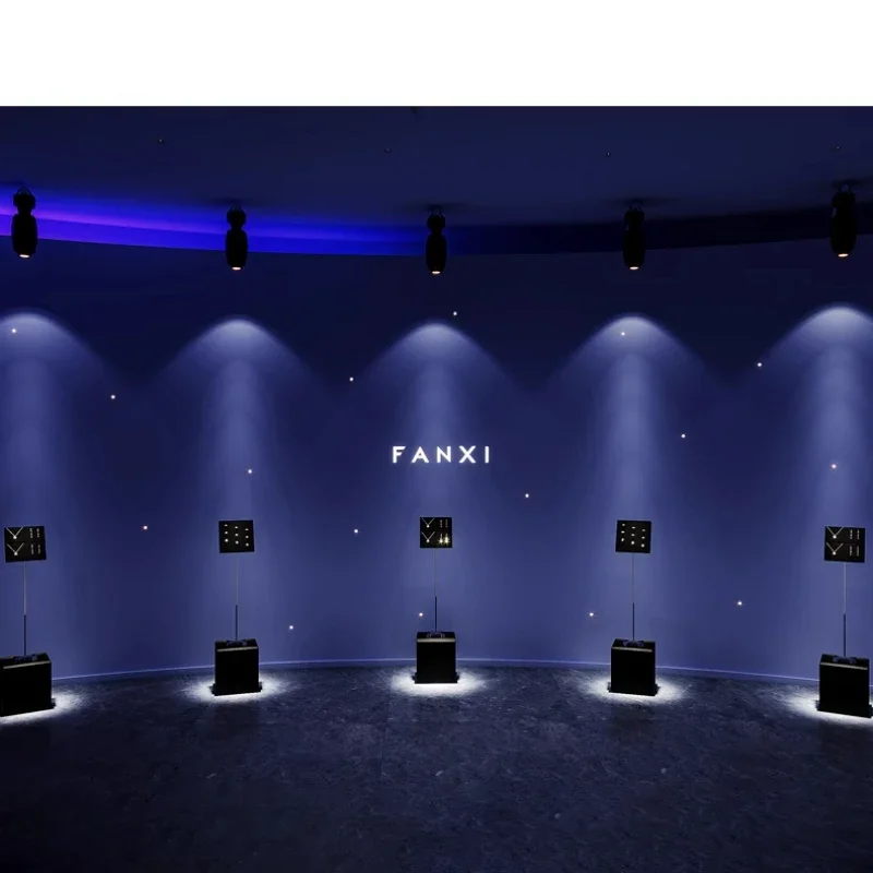 

Light luxury vertical jewelry display stand, metal microfiber ring, earring pendant, necklace display prop