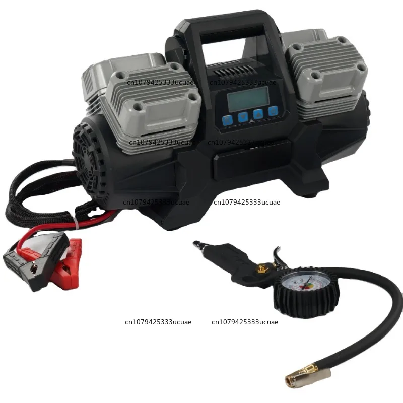 Portable 400L 12V 4 Cylinder Heavy Duty Metal Air Compressor Car Tyre Pump with Tire Pressure Monitor Function
